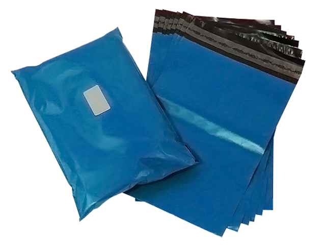 Metallic Blue Mailing Bags